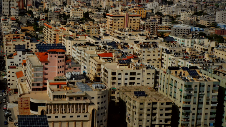 Flera höghus i Gaza ovanifrån
