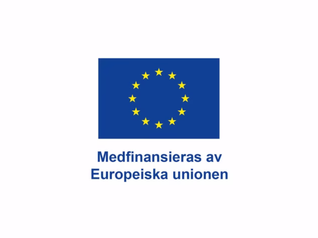EU-logga med texten "Medfinansieras av EU"