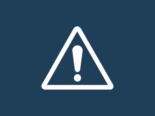 Ikon med varningsskylt